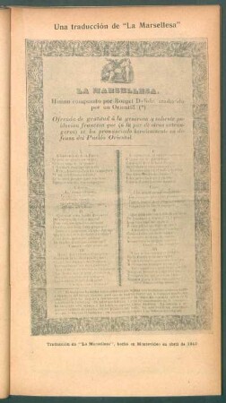 Una traducción de "La Marsellesa"