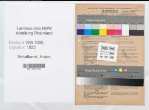 Entnazifizierung Anton Schallueck, geb. 11.11.1894 (Bueroangest.)