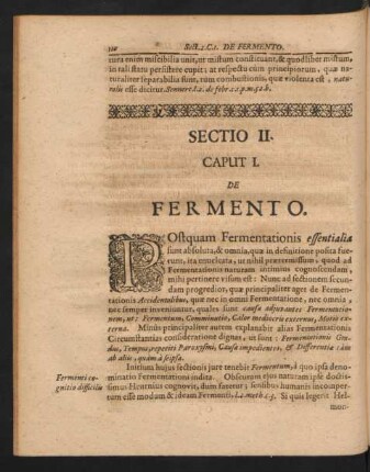 Caput I. De Fermento.