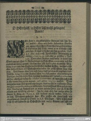 O Herr hilff, o Herr laß wohl gelingen! Amen!