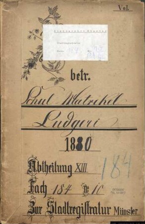 Schulmatrikel Ludgeri