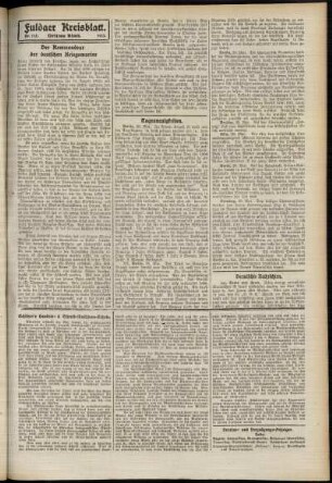 Dritte Ausgabe vom Mittwoch, den 21. Mai 1913.