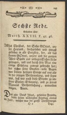 Sechste Rede.