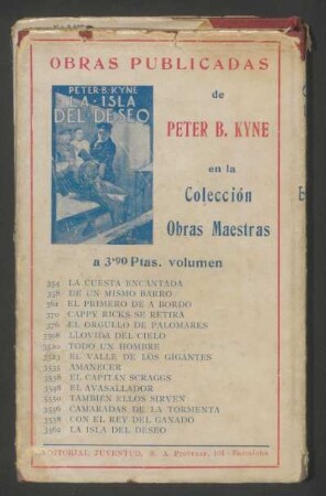 Obras publicadas de Peter B. Kyne en la Colección Obras Maestras