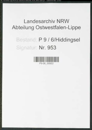Sterberegister Standesamt Hiddingsel