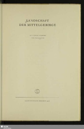 Landschaft der Mittelgebirge