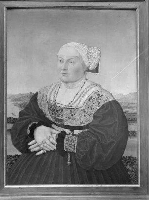 Doppelbildnis Glauburg — Anna von Glauburg, geb. Knoblauch (um 1510-1567)