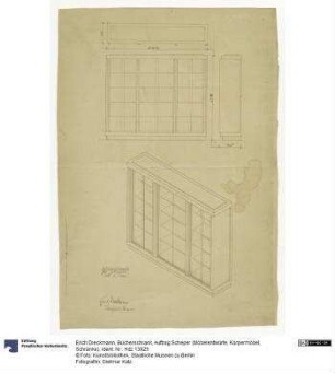 Bücherschrank (Auftrag Scheper), Lichtpause