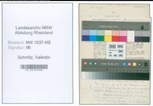 Entnazifizierung Valentin Schmitz , geb. 12.06.1900 (Bahnangestellter)