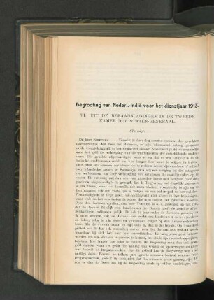 Begrooting van Nederlandsch-Indie voor het dienstjaar 1913