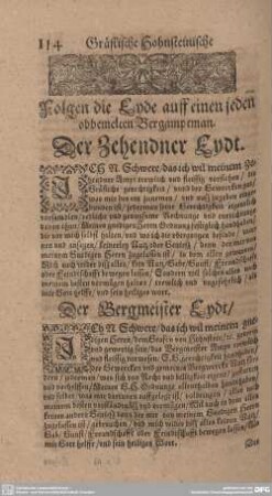 Folgen die Eyde auff einen jeden obbemelten Bergamtman.