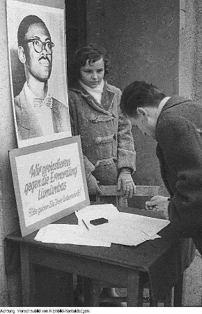 Dresden, Protestkundgebung für die Freilassung von Patrice Lumumba, Januar-März 1961