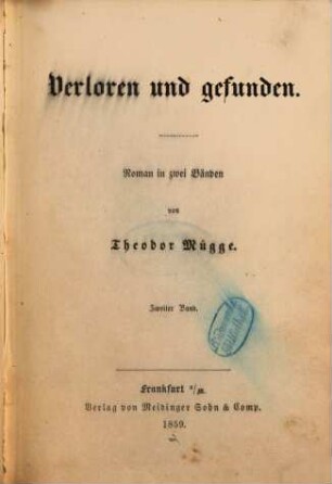 Verloren und gefunden : Roman, 2