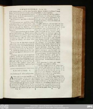 Chapitre V. Du fondement de nôtre justification.