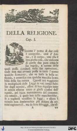 1. Della Religione.