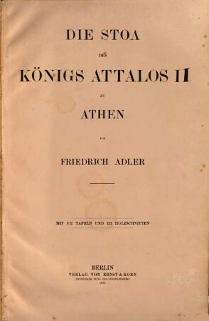 Die Stoa des Königs Attalos II zu Athen
