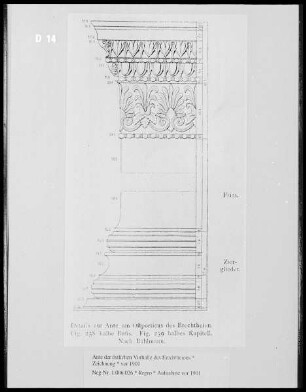 Erechtheion auf der Akropolis von Athen, Ante der östlichen Vorhalle