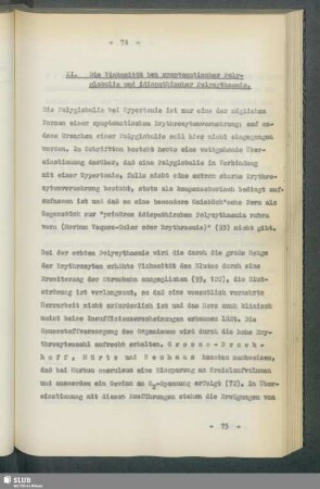 XI. Die Viskosität bei symptomatischer Polyglobulie und idiopathischer Polyzythaemie