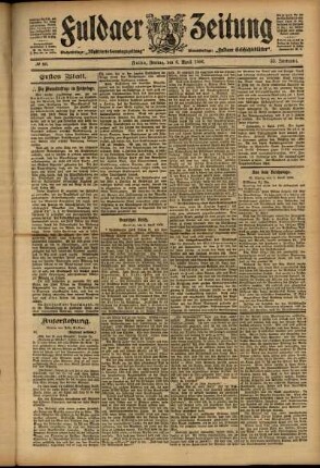 Erste Ausgabe vom Freitag, den 06. April 1906.