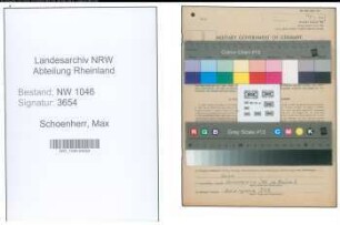 Entnazifizierung Max Schoenherr , geb. 21.06.1891 (Ingenieur)