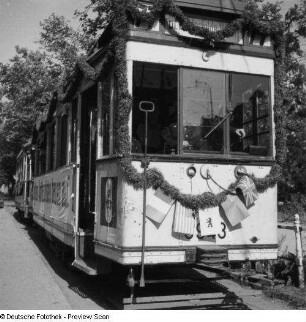 Berlin, Straßenbahnzug Linie 77, Wiederinbetriebnahme, Wilmersdorf