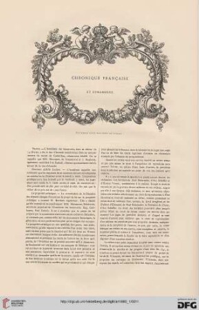 Chronique française et étrangère