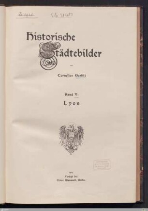 5 : Ser. 1; H. 5: Lyon