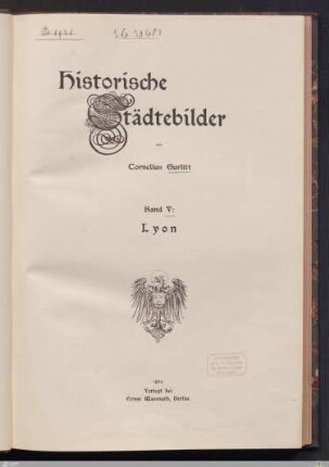 5 : Ser. 1; H. 5: Lyon