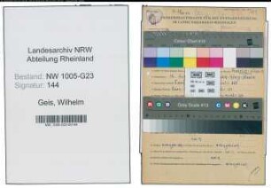 Entnazifizierung Wilhelm Geis , geb. 12.08.1899 (Schneider)
