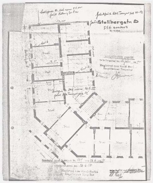 Wohnhäuser Berlin-Tempelhof Umbau: Stolbergstraße 8: Grundriss 1. 2. und 3.OG, 1:100