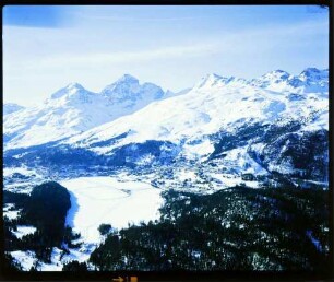 keine Beschreibung [Davos und Davoser See im Winter]