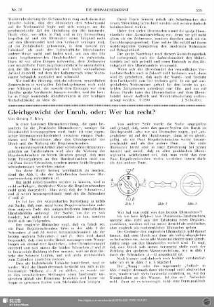 Gleichgewicht der Unruh, oder: Wer hat recht?