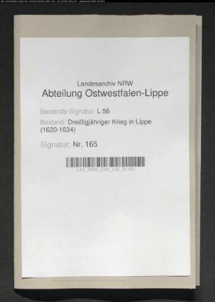 Kontributions- sowie Hand- und Spanndienstforderungen nach Minden des kaiserlichen Obristen C.F. Waldecker