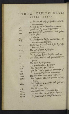 Index capitulorum
