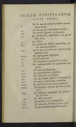 Index capitulorum