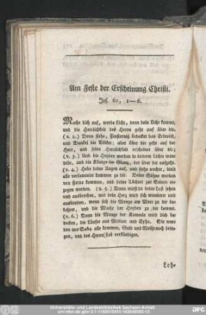 Am Feste der Erscheinung Christi. Jes. 60, 1-6.