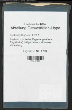 Wiederbesetzung der Pfarrstelle zu Wüsten