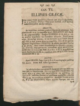 Cap.IV. Ellipses Graecae