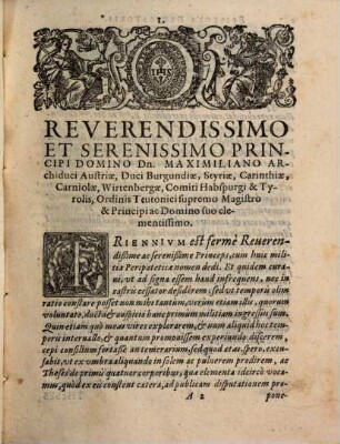 Theses philosophicae de mundo sublunari eiusque praecipuis partibus