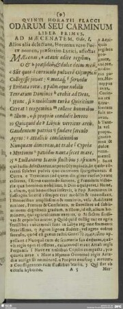 Liber Primus. Ad Maecenatem
