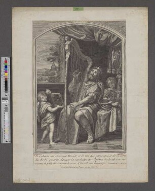 [König David spielt die Harfe]