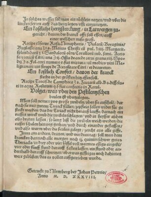 Volget/ was uber den Pestilentzischen beulen ist uberzulegen.