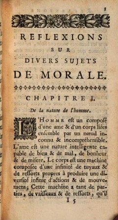Réflexions sur divers Sujets de Morale