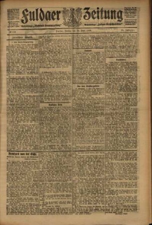 Zweite Ausgabe vom Freitag, den 18. Juni 1909.