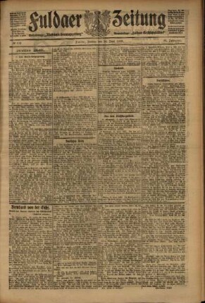 Zweite Ausgabe vom Freitag, den 18. Juni 1909.
