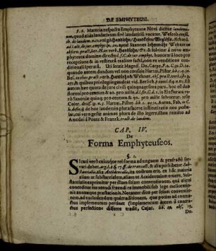 Cap. IV. De Forma Emphyteuseos.