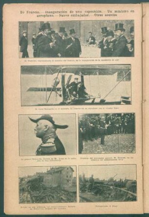 De Francia.- Inauguración de uns exposición.- Un ministro en aeroplano.- Nuevo embajador.- Otros asuntos.