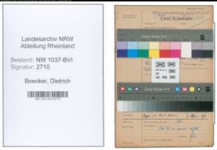 Entnazifizierung Dietrich Boecker , geb. 31.12.1903 (Verm.Sekretaer)