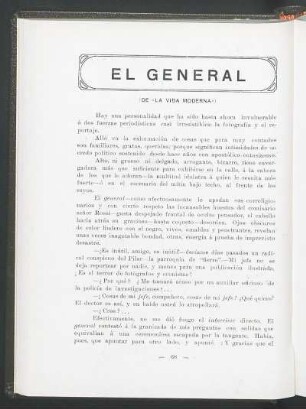 El general : (De "La vida moderna")