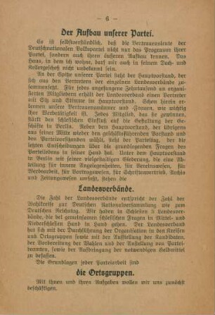 Der Aufbau unserer Partei